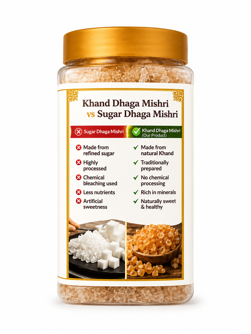 Vedura Satvikraj Pure Desi Dhaga Mishri