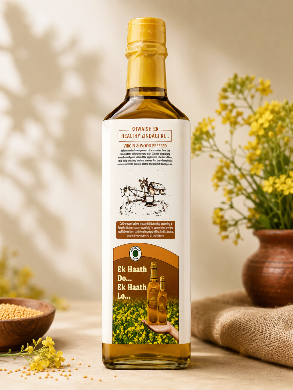 Vedura Satvikraj Pure Yellow Mustard Oil