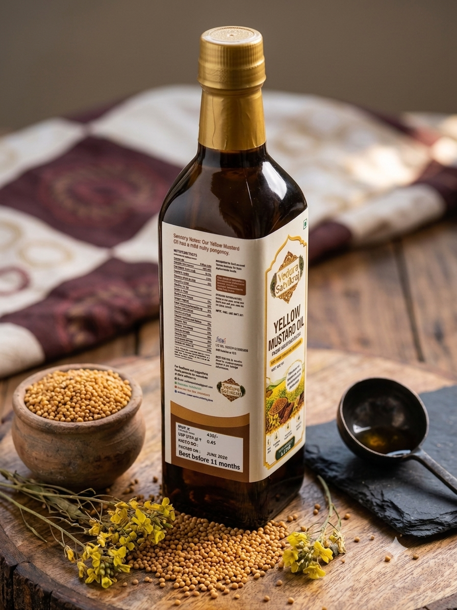 Vedura Satvikraj Pure Yellow Mustard Oil